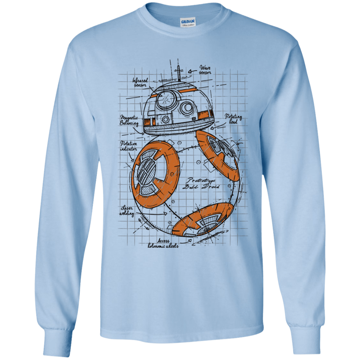 T-Shirts Light Blue / YS BB-8 Plan Youth Long Sleeve T-Shirt