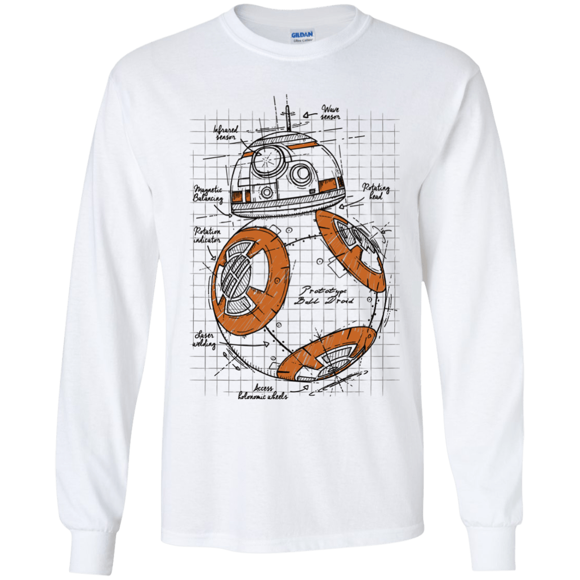 T-Shirts White / YS BB-8 Plan Youth Long Sleeve T-Shirt