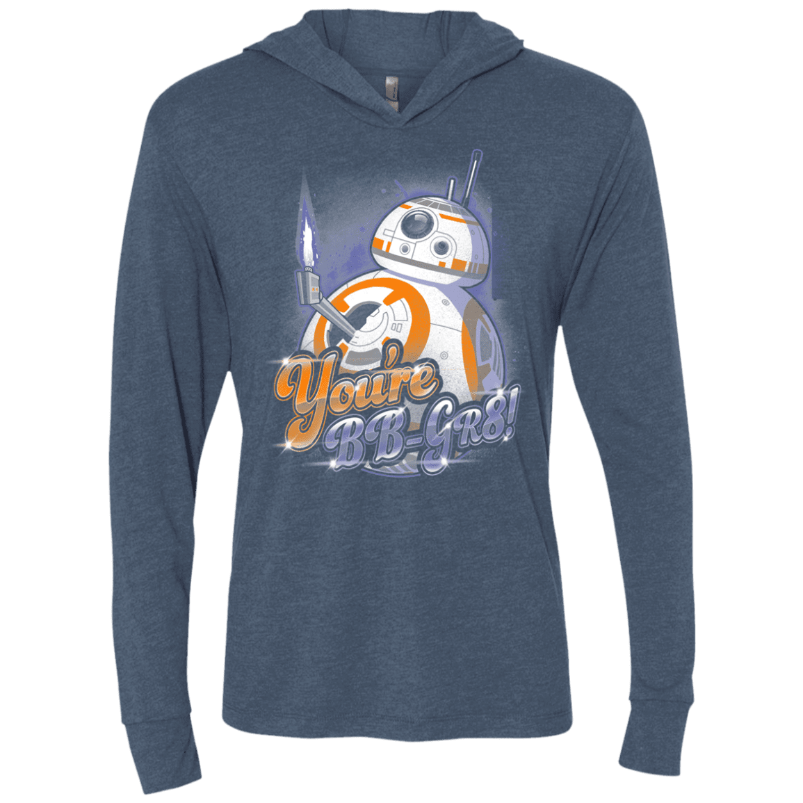 T-Shirts Indigo / X-Small BB Great Triblend Long Sleeve Hoodie Tee