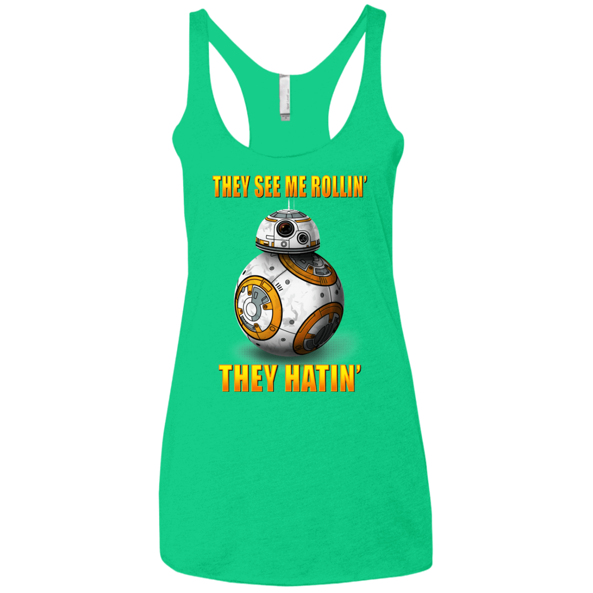 T-Shirts Envy / X-Small BB8TSMR Women's Triblend Racerback Tank