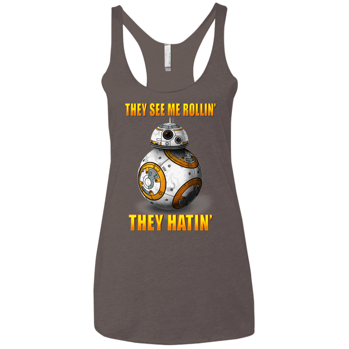 T-Shirts Macchiato / X-Small BB8TSMR Women's Triblend Racerback Tank