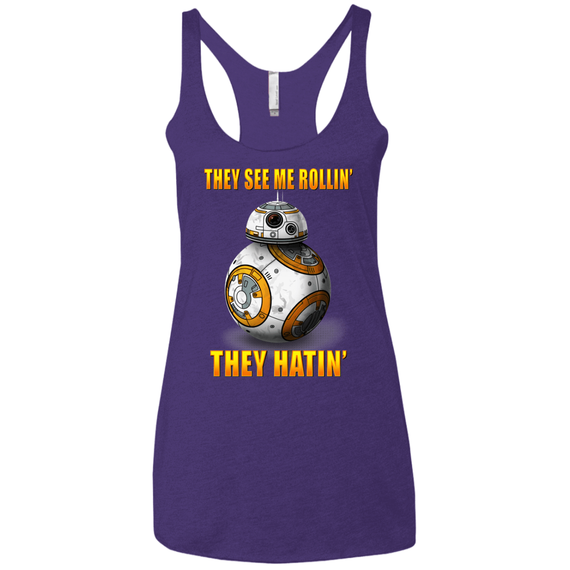 T-Shirts Purple / X-Small BB8TSMR Women's Triblend Racerback Tank