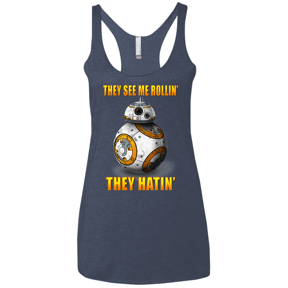T-Shirts Vintage Navy / X-Small BB8TSMR Women's Triblend Racerback Tank