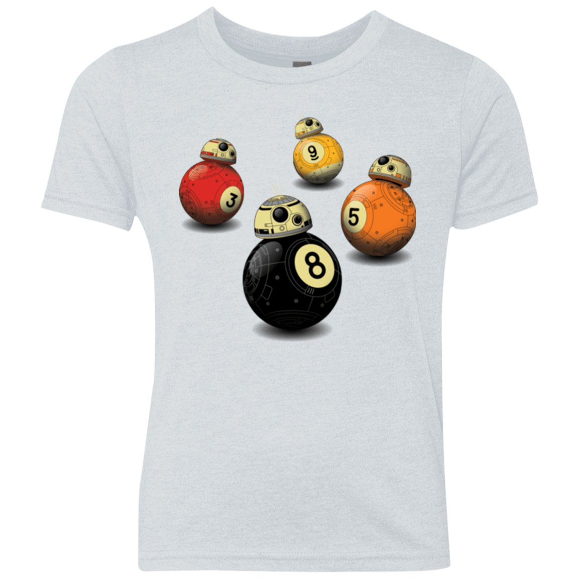T-Shirts Heather White / YXS BB9 Ball Youth Triblend T-Shirt