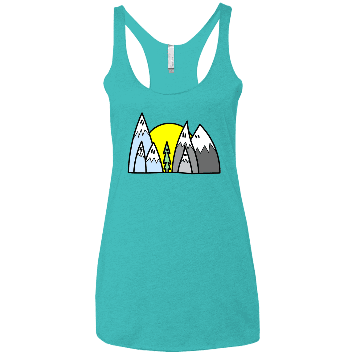 T-Shirts Tahiti Blue / X-Small Be Different Women's Triblend Racerback Tank