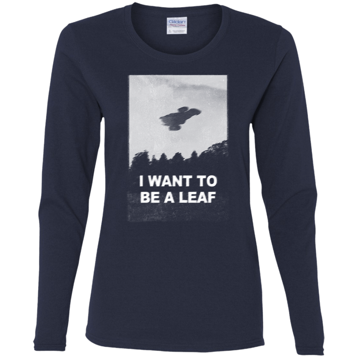 T-Shirts Navy / S Be Leaf Women's Long Sleeve T-Shirt
