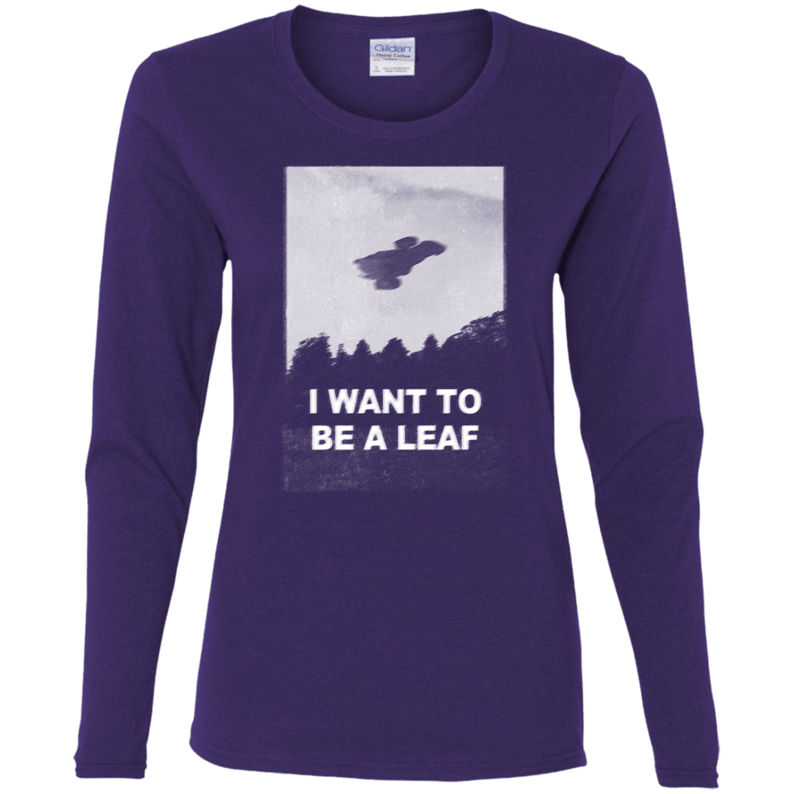 T-Shirts Purple / S Be Leaf Women's Long Sleeve T-Shirt