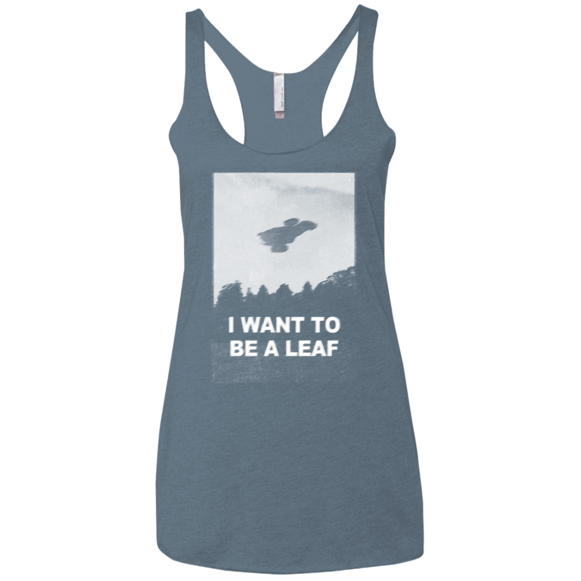 T-Shirts Indigo / X-Small Be Leaf Women's Triblend Racerback Tank