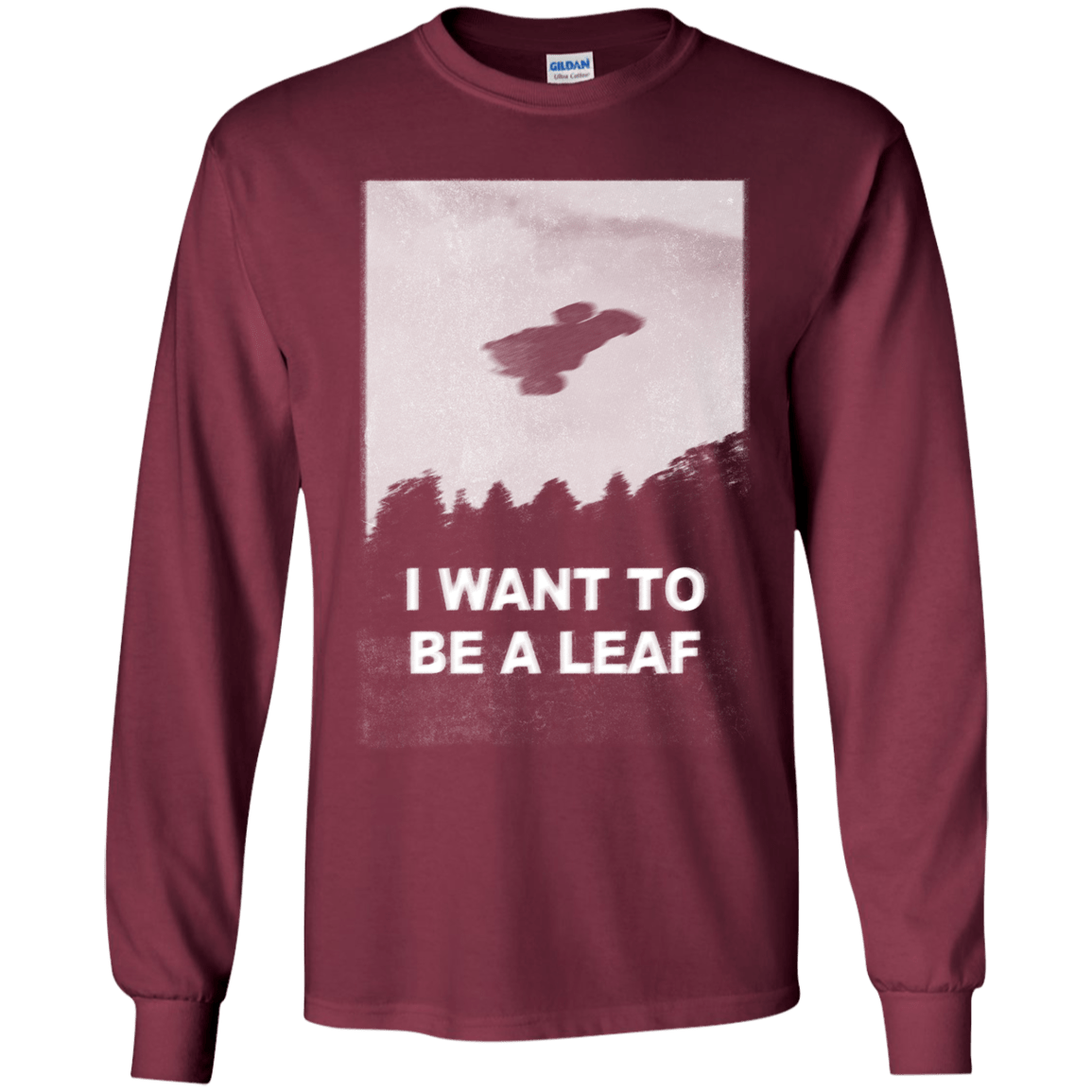 T-Shirts Maroon / YS Be Leaf Youth Long Sleeve T-Shirt