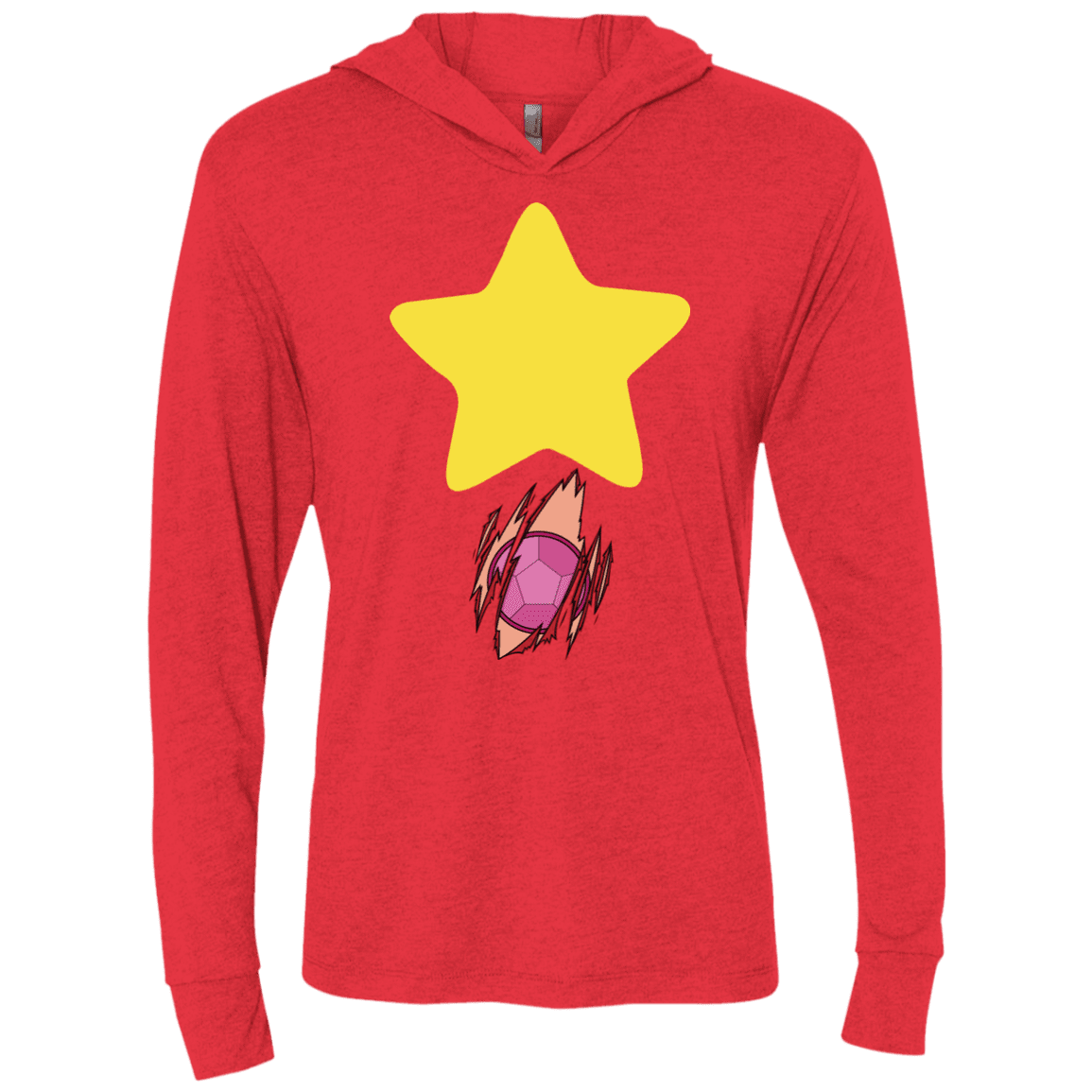 T-Shirts Vintage Red / X-Small Be like Steven Triblend Long Sleeve Hoodie Tee