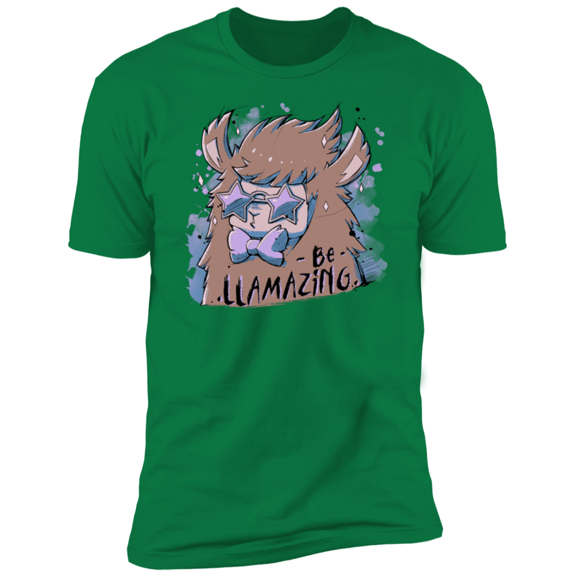 T-Shirts Kelly Green / S Be Llamazing Men's Premium T-Shirt