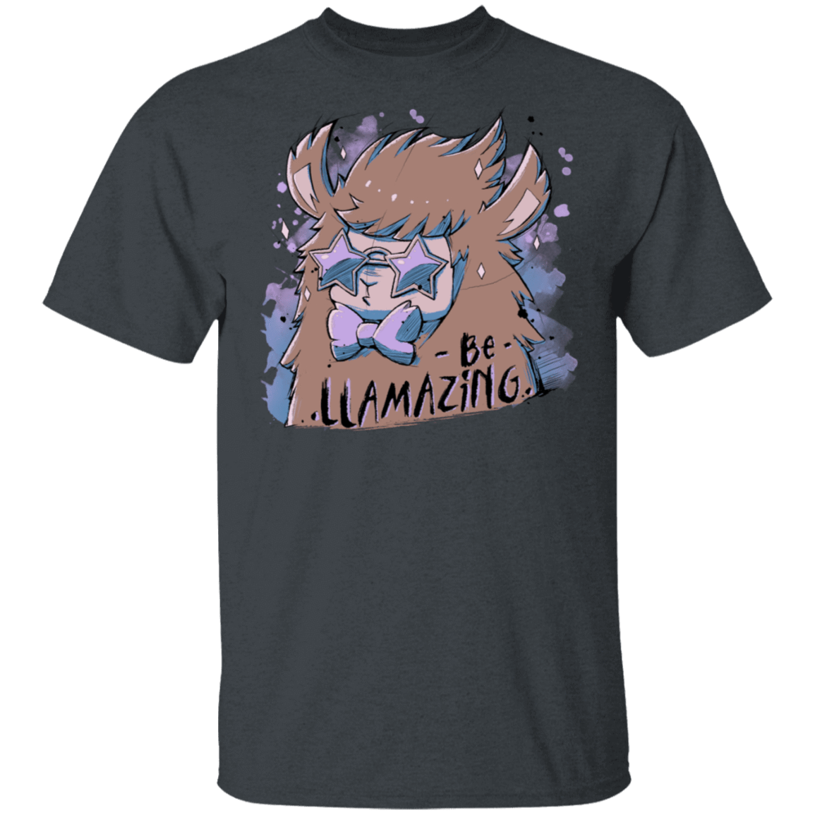 T-Shirts Dark Heather / S Be Llamazing T-Shirt