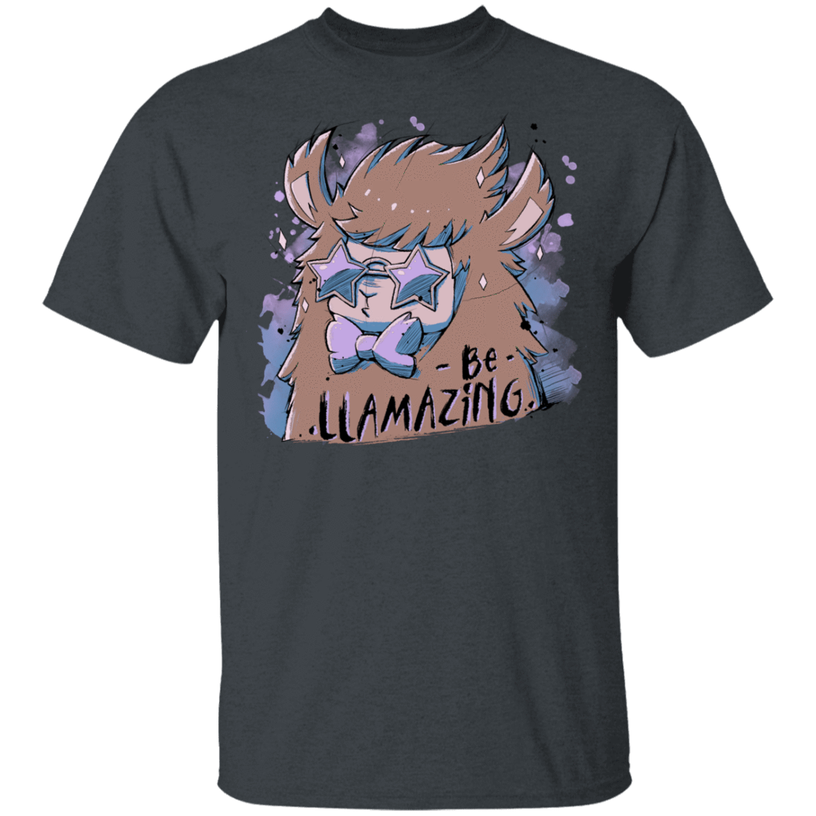 T-Shirts Dark Heather / YXS Be Llamazing Youth T-Shirt