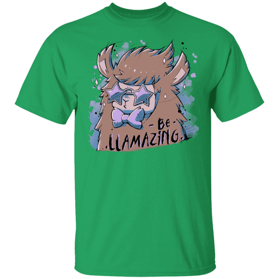 T-Shirts Irish Green / YXS Be Llamazing Youth T-Shirt