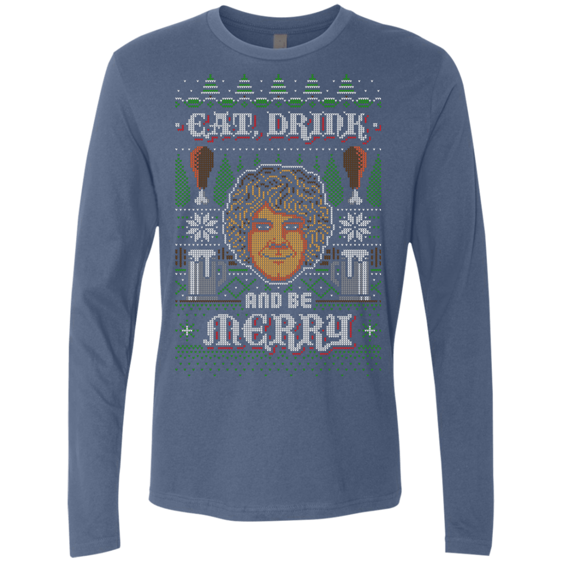 T-Shirts Indigo / Small Be Merry Men's Premium Long Sleeve