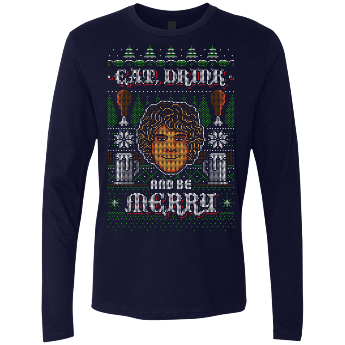 T-Shirts Midnight Navy / Small Be Merry Men's Premium Long Sleeve