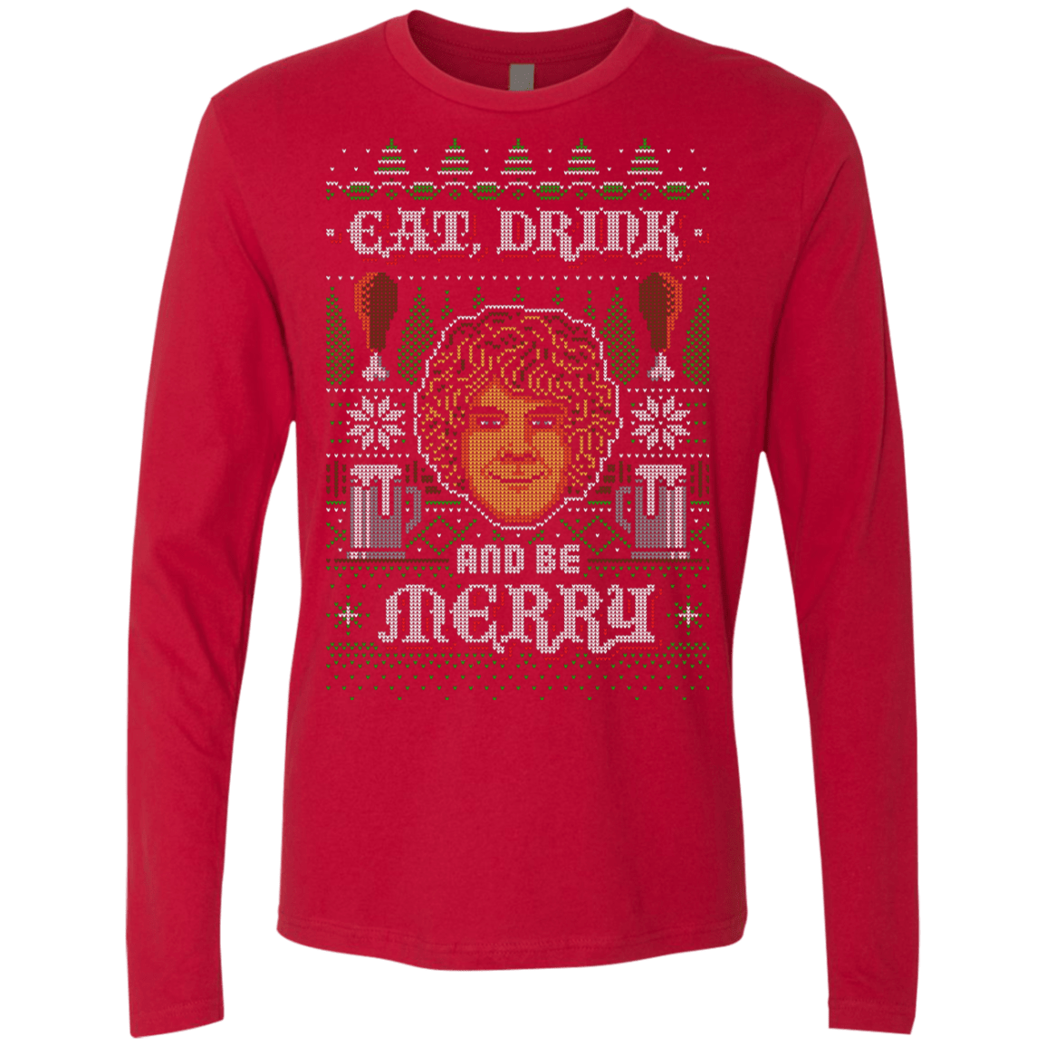 T-Shirts Red / Small Be Merry Men's Premium Long Sleeve