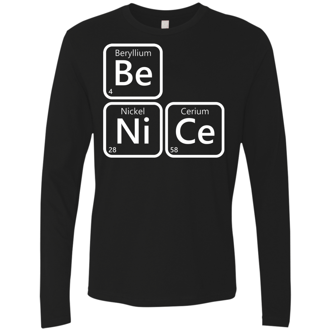 T-Shirts Black / S Be Nice Men's Premium Long Sleeve