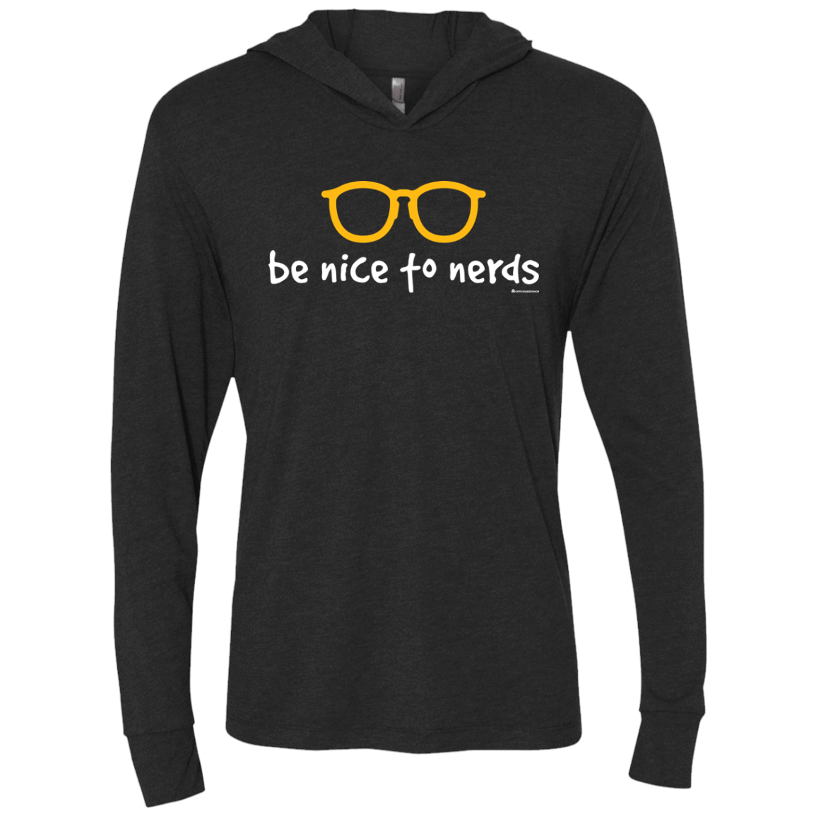 T-Shirts Vintage Black / X-Small Be Nice To Nerds Triblend Long Sleeve Hoodie Tee