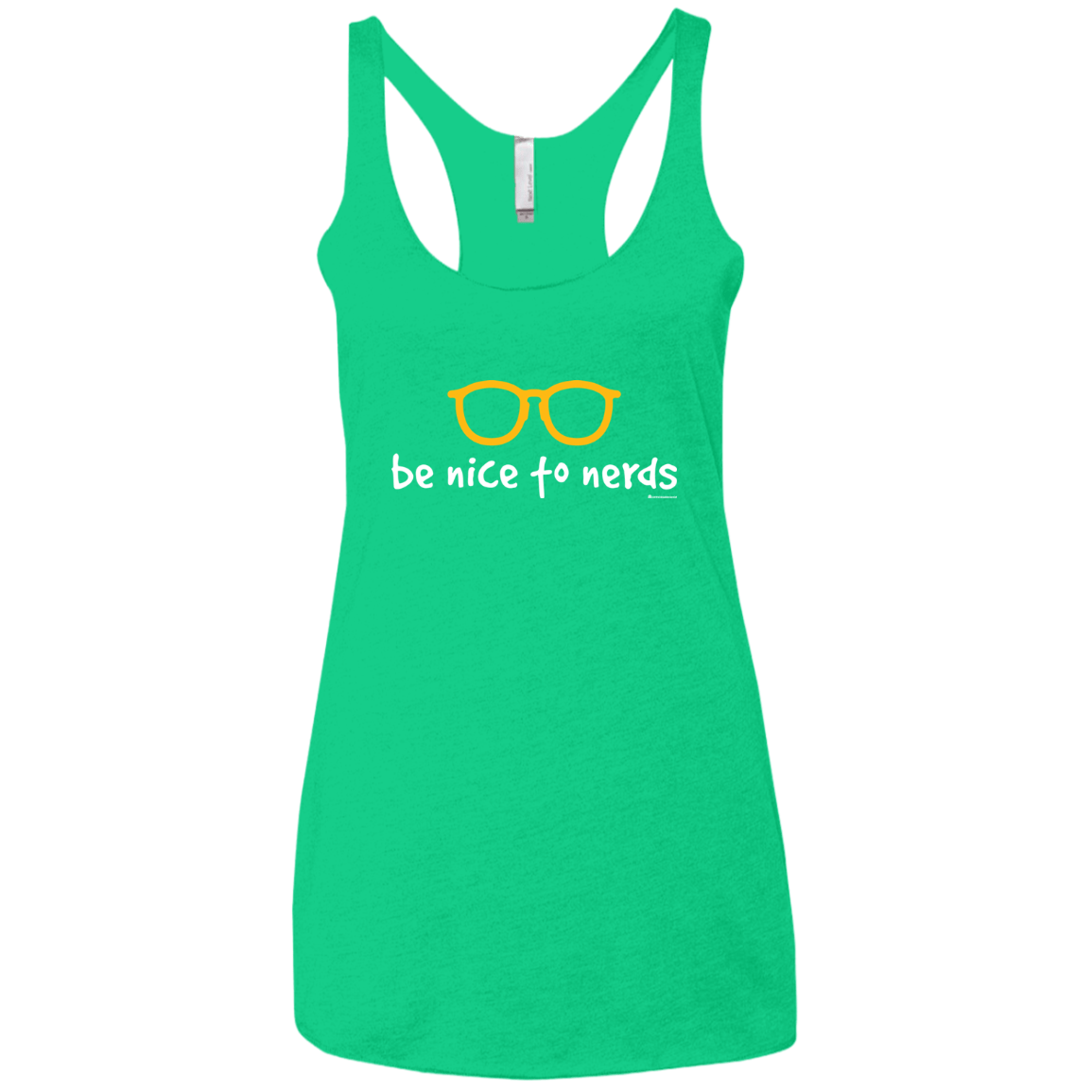 T-Shirts Envy / X-Small Be Nice To Nerds Women's Triblend Racerback Tank