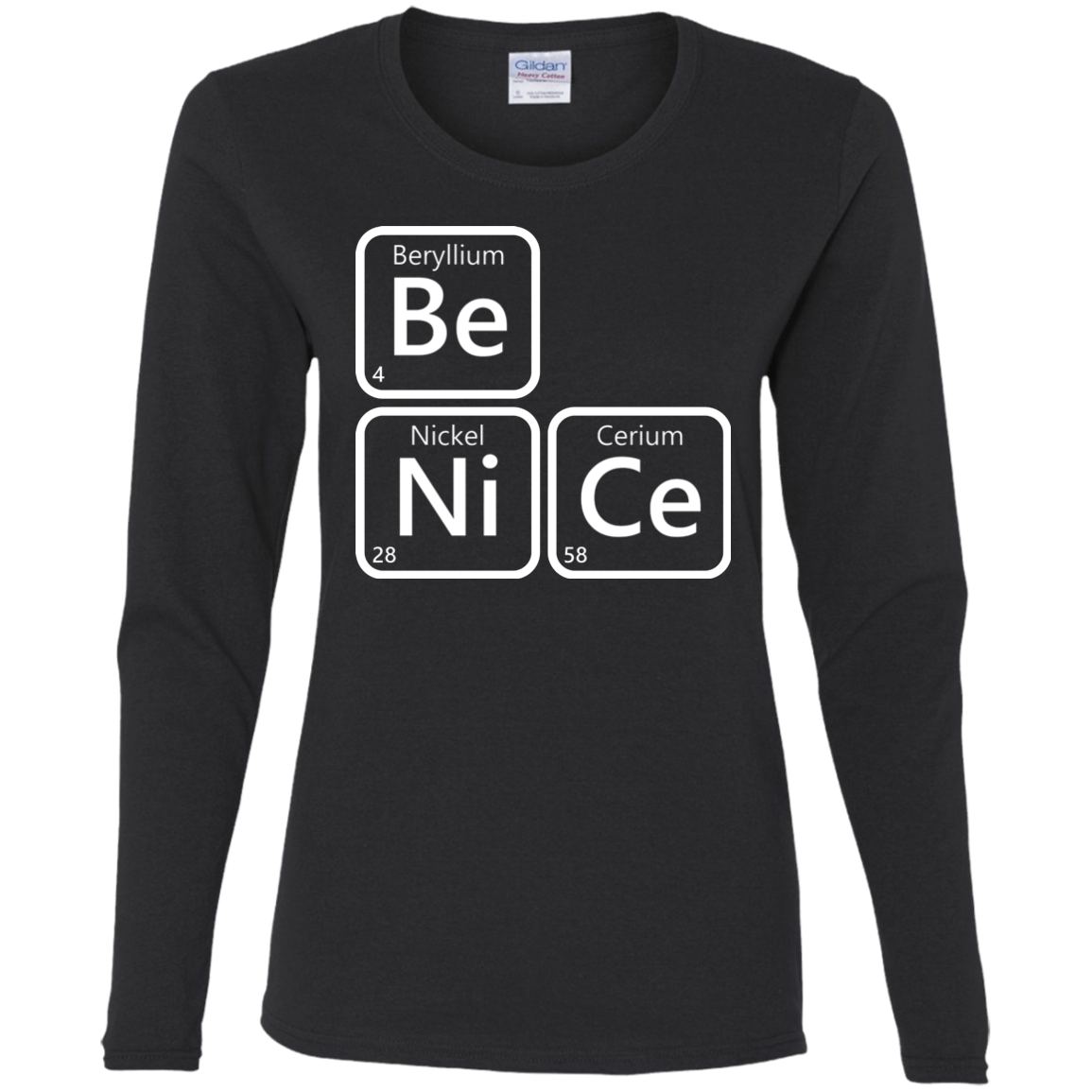 T-Shirts Black / S Be Nice Women's Long Sleeve T-Shirt
