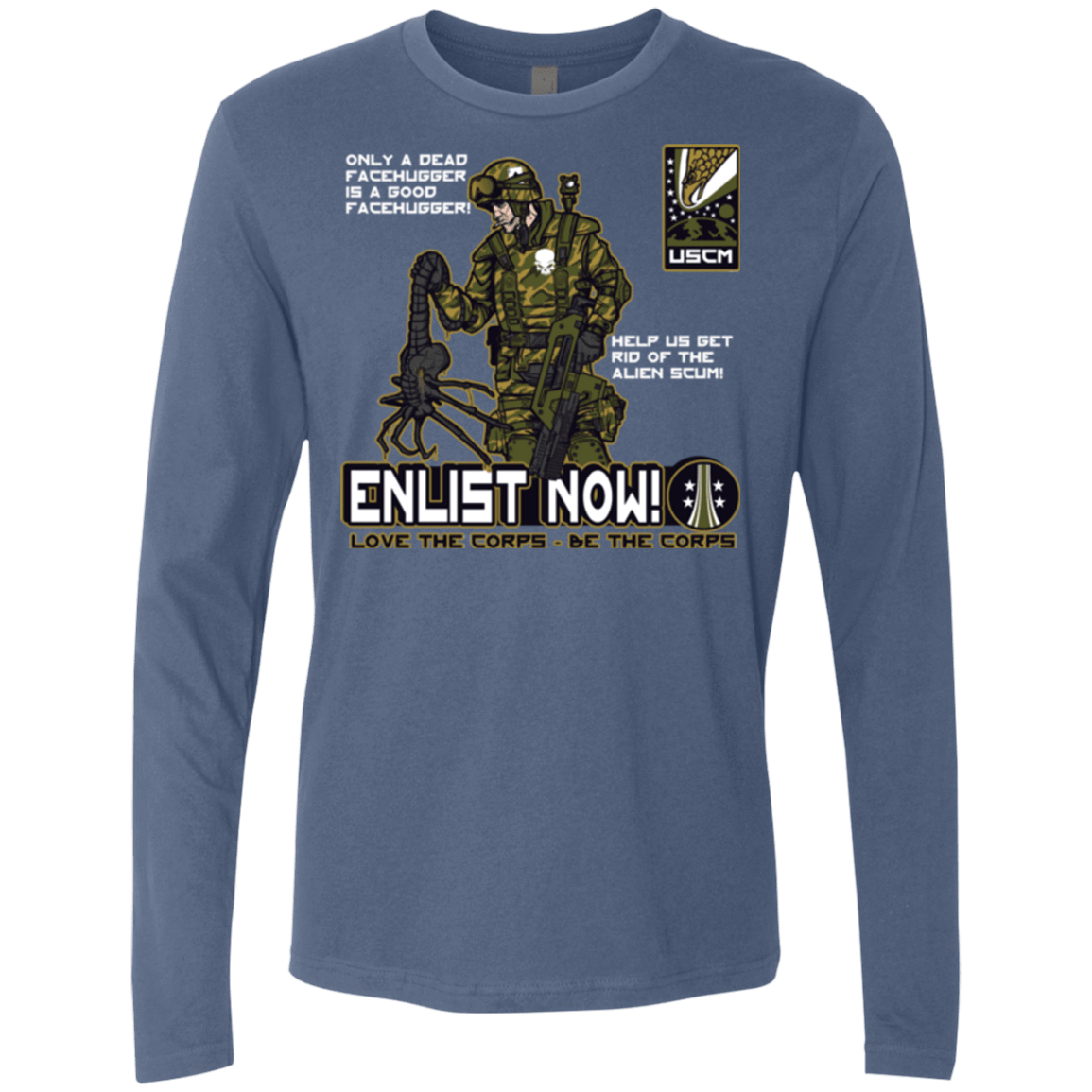 T-Shirts Indigo / Small Be The Corps Men's Premium Long Sleeve