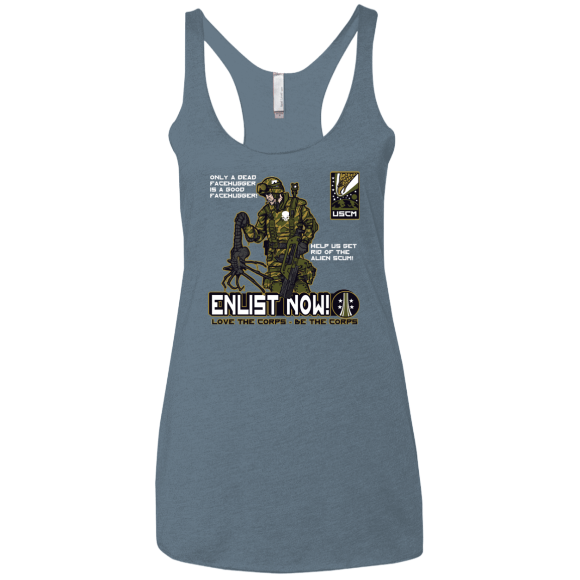 T-Shirts Indigo / X-Small Be The Corps Women's Triblend Racerback Tank