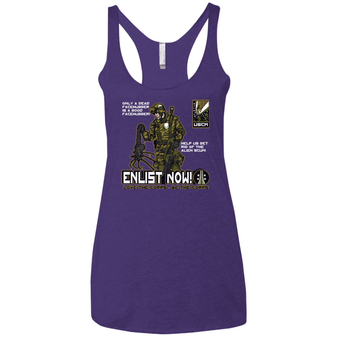 T-Shirts Purple Rush / X-Small Be The Corps Women's Triblend Racerback Tank
