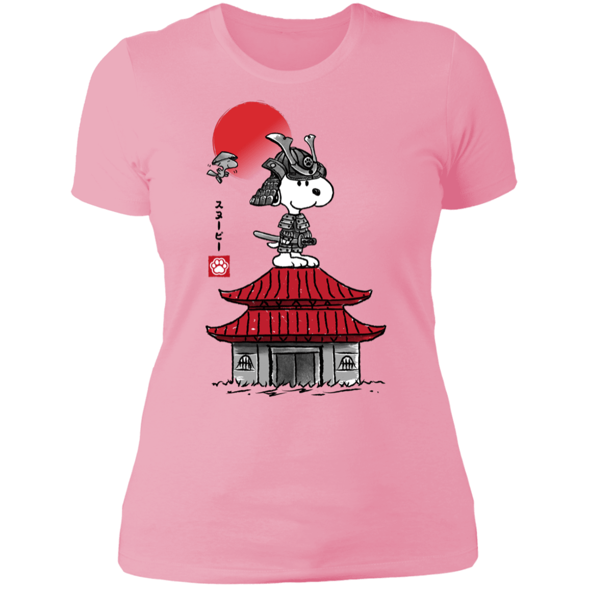 T-Shirts Light Pink / S Beagle Samurai sumi-e Women's Premium T-Shirt
