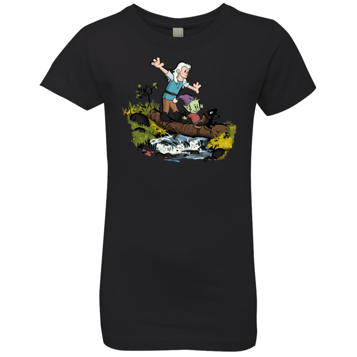 T-Shirts Black / YXS Bean and Elfo Girls Premium T-Shirt