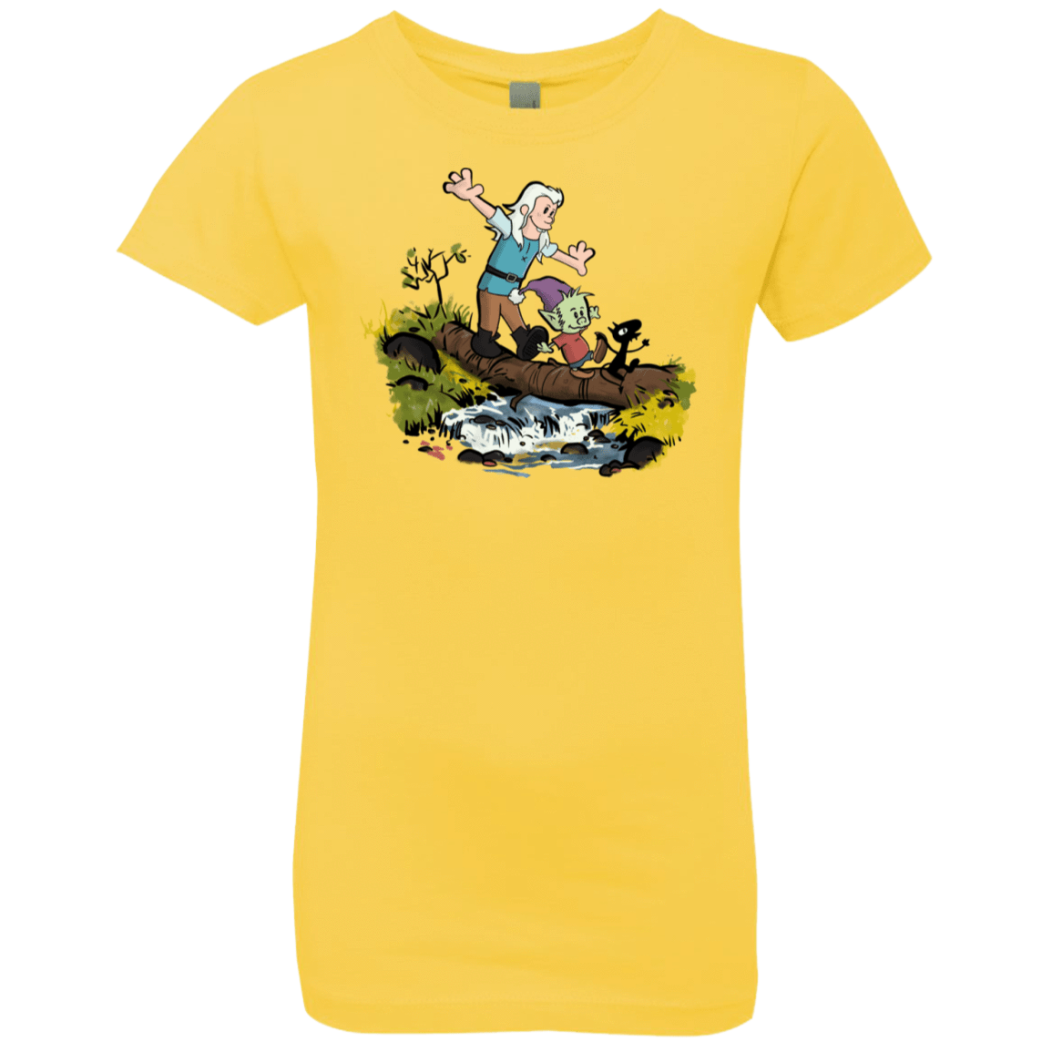 T-Shirts Vibrant Yellow / YXS Bean and Elfo Girls Premium T-Shirt