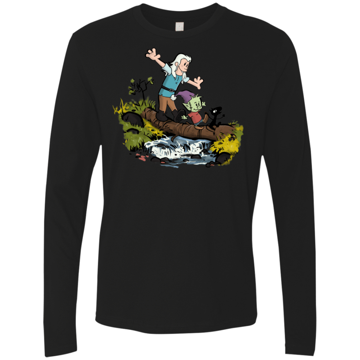 T-Shirts Black / S Bean and Elfo Men's Premium Long Sleeve
