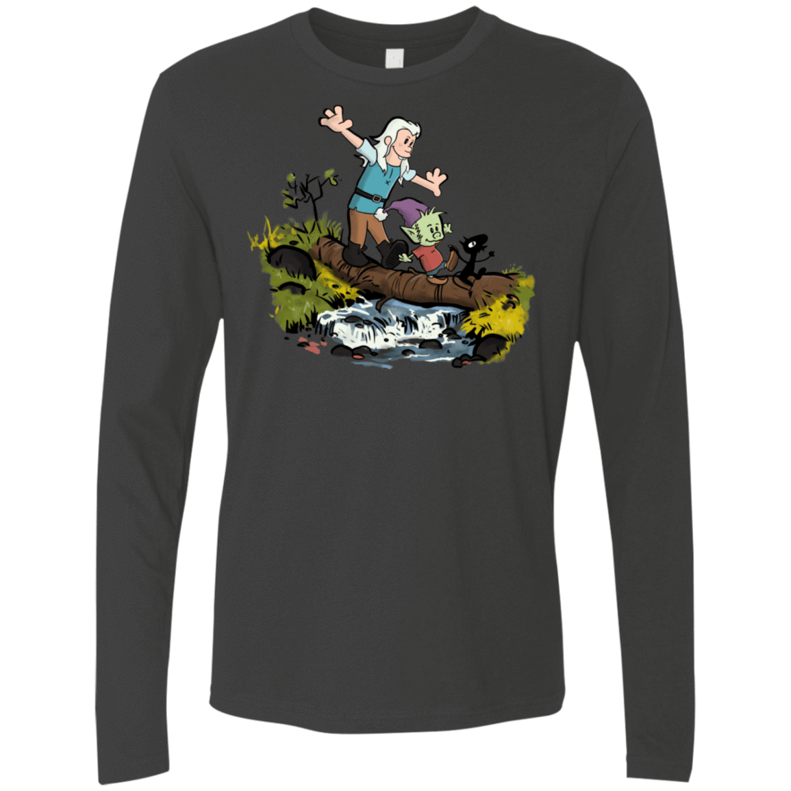 T-Shirts Heavy Metal / S Bean and Elfo Men's Premium Long Sleeve