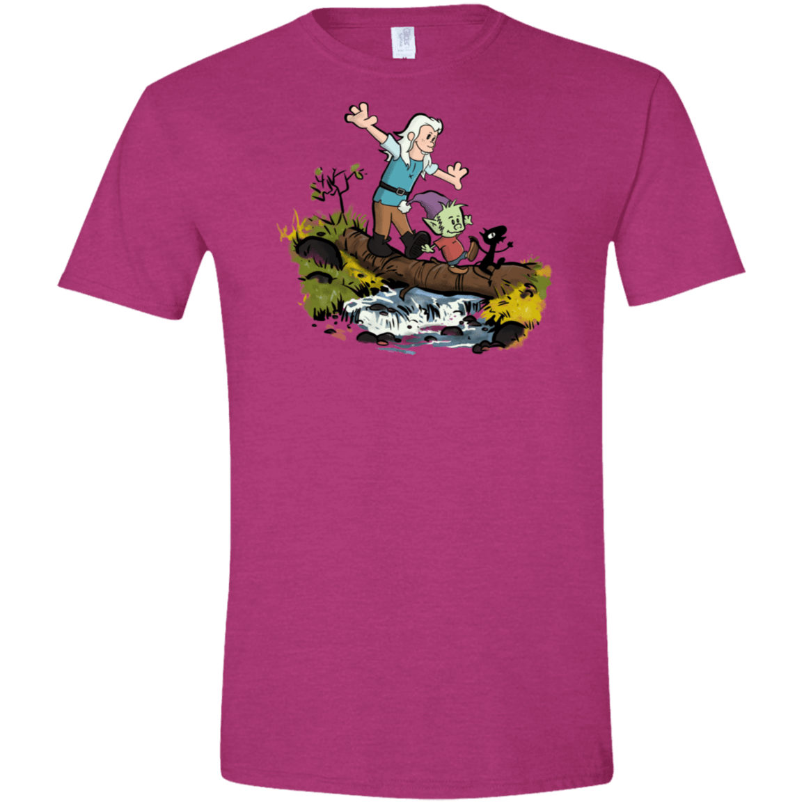 T-Shirts Antique Heliconia / S Bean and Elfo Men's Semi-Fitted Softstyle