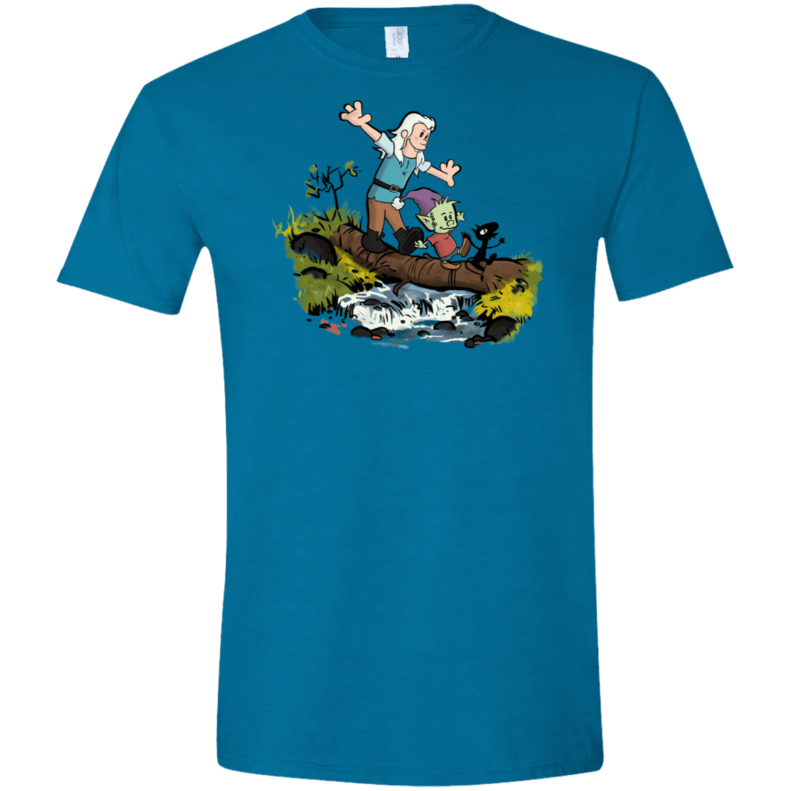 T-Shirts Antique Sapphire / S Bean and Elfo Men's Semi-Fitted Softstyle