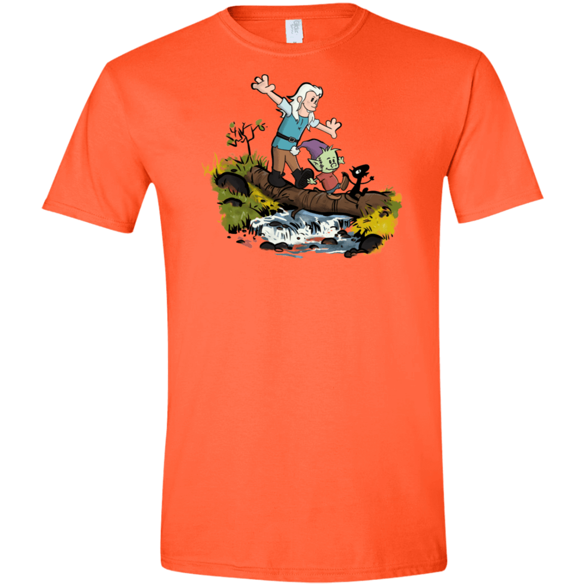 T-Shirts Orange / S Bean and Elfo Men's Semi-Fitted Softstyle