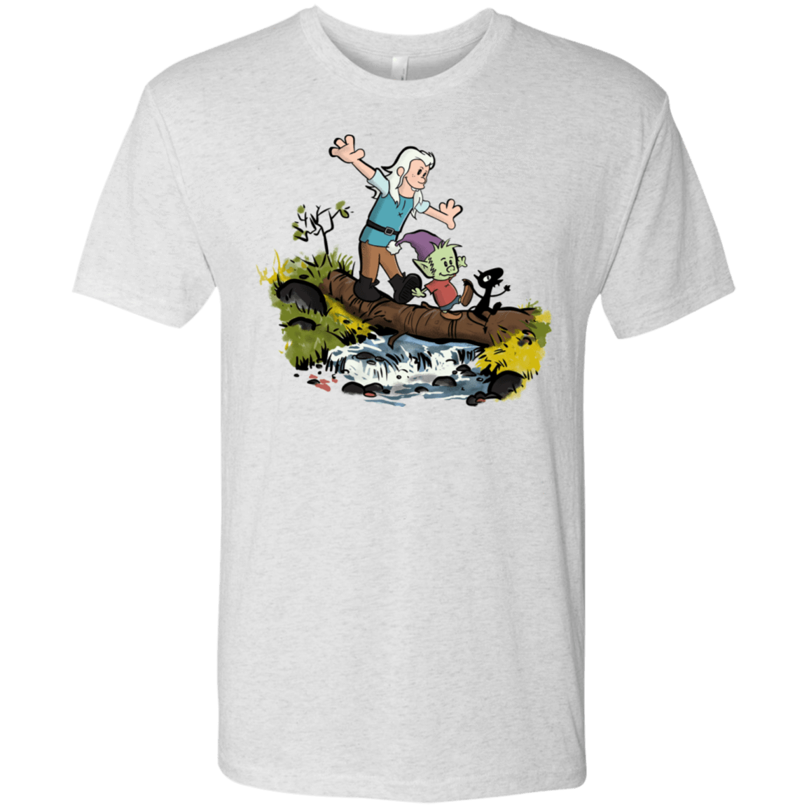 T-Shirts Heather White / S Bean and Elfo Men's Triblend T-Shirt