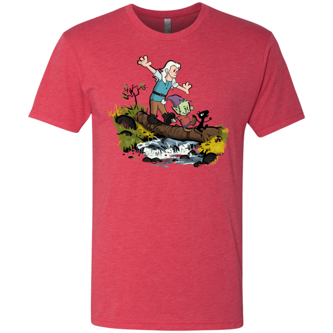 T-Shirts Vintage Red / S Bean and Elfo Men's Triblend T-Shirt