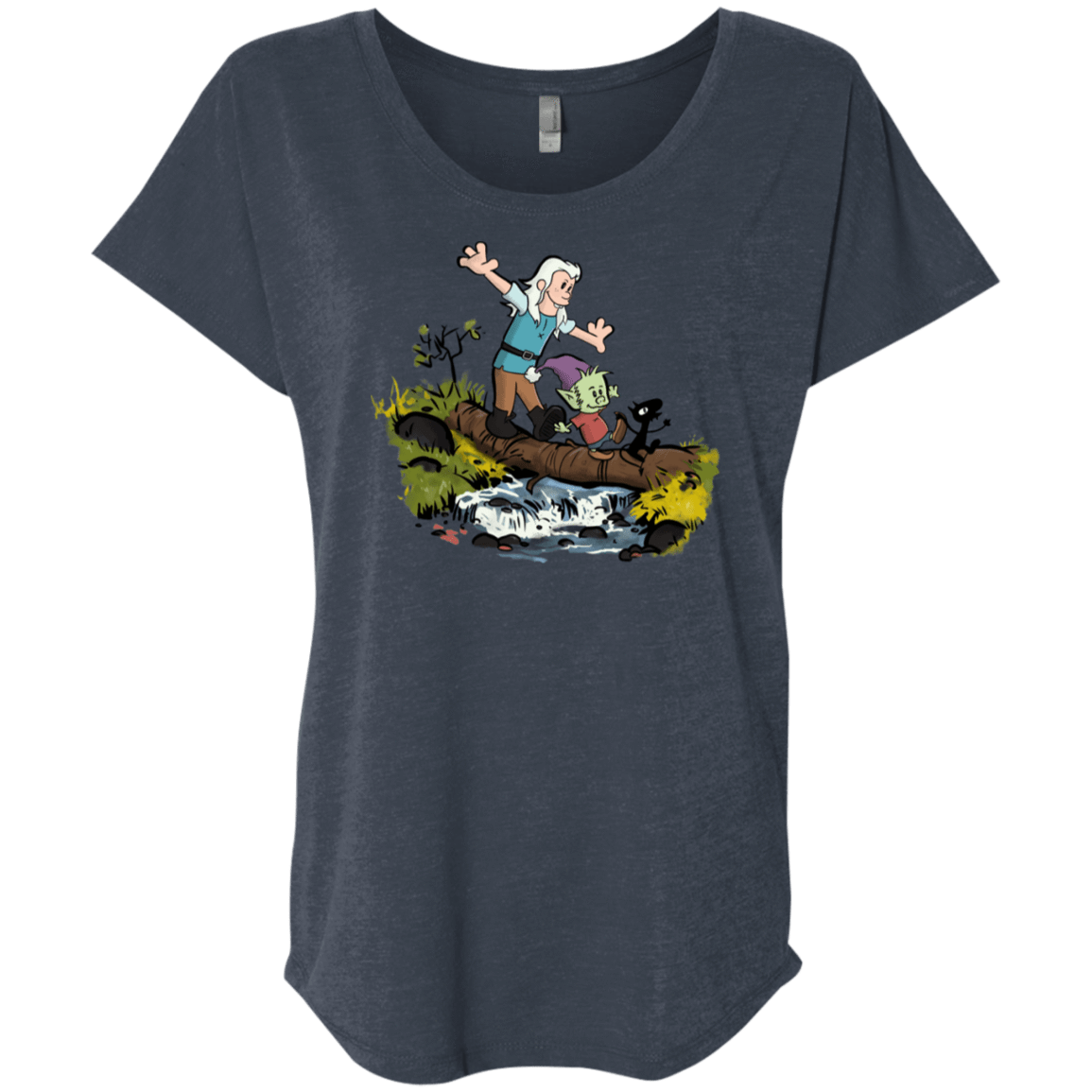 T-Shirts Vintage Navy / X-Small Bean and Elfo Triblend Dolman Sleeve