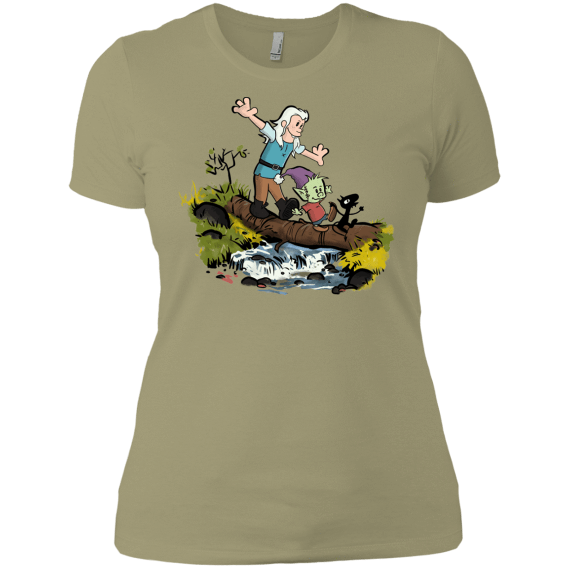 T-Shirts Light Olive / X-Small Bean and Elfo Women's Premium T-Shirt