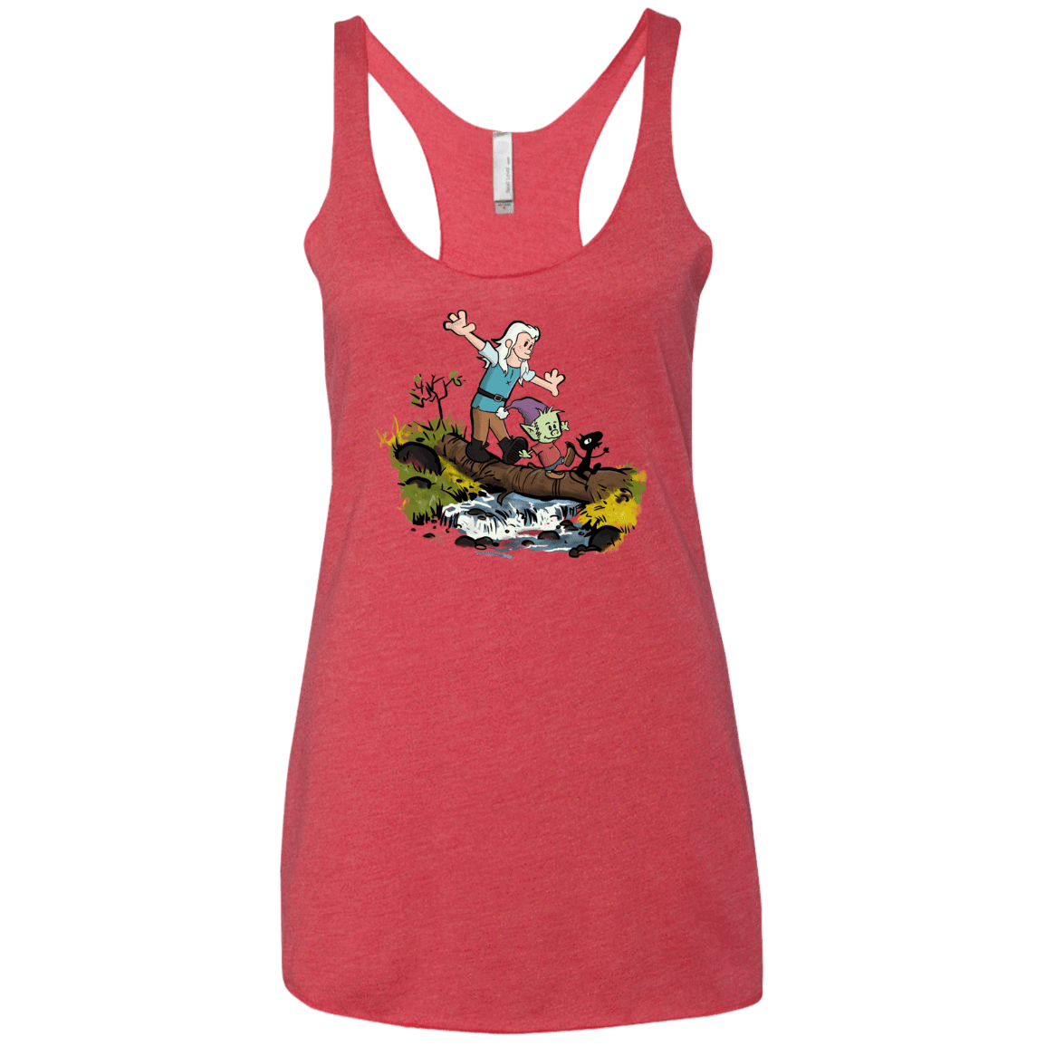 T-Shirts Vintage Red / X-Small Bean and Elfo Women's Triblend Racerback Tank