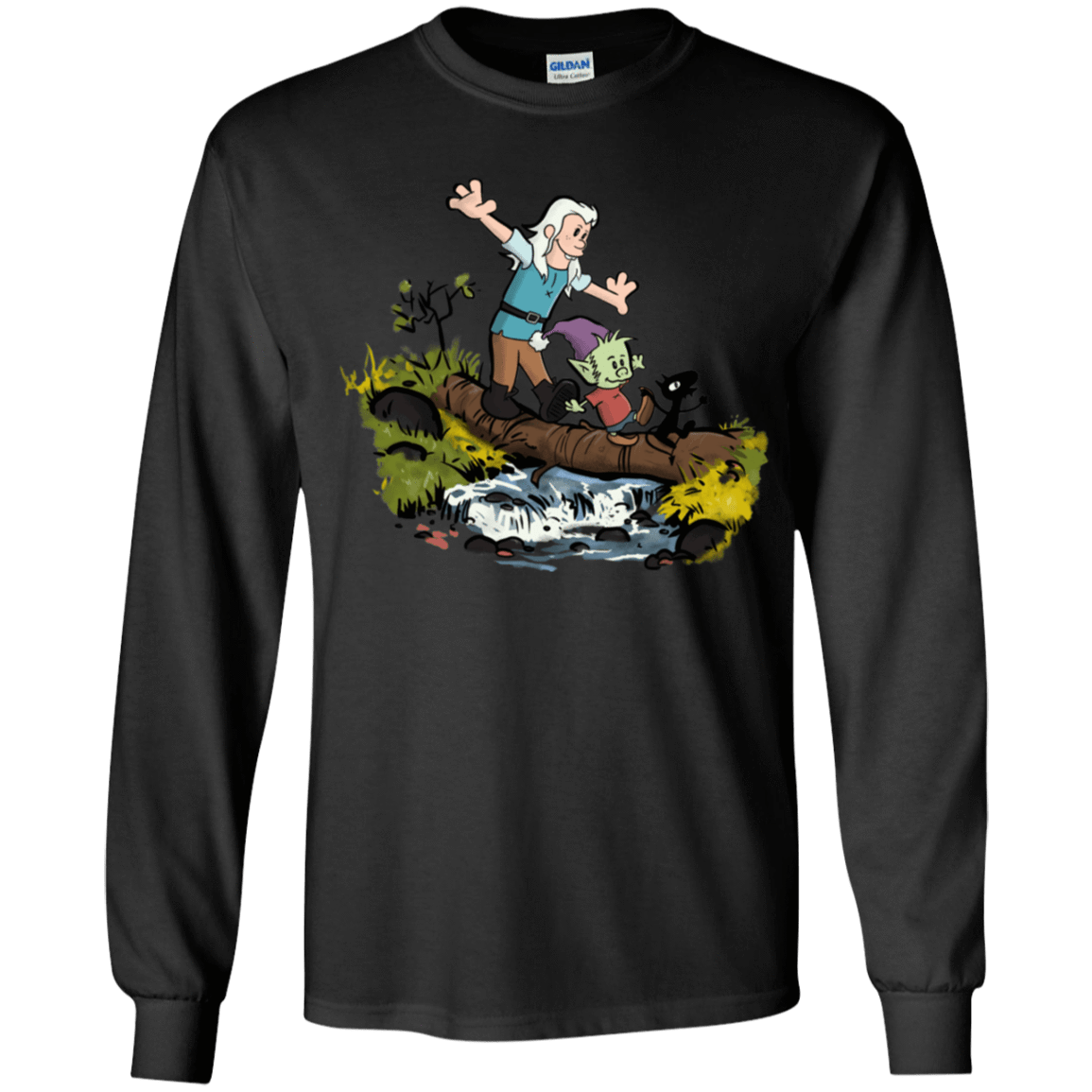 T-Shirts Black / YS Bean and Elfo Youth Long Sleeve T-Shirt