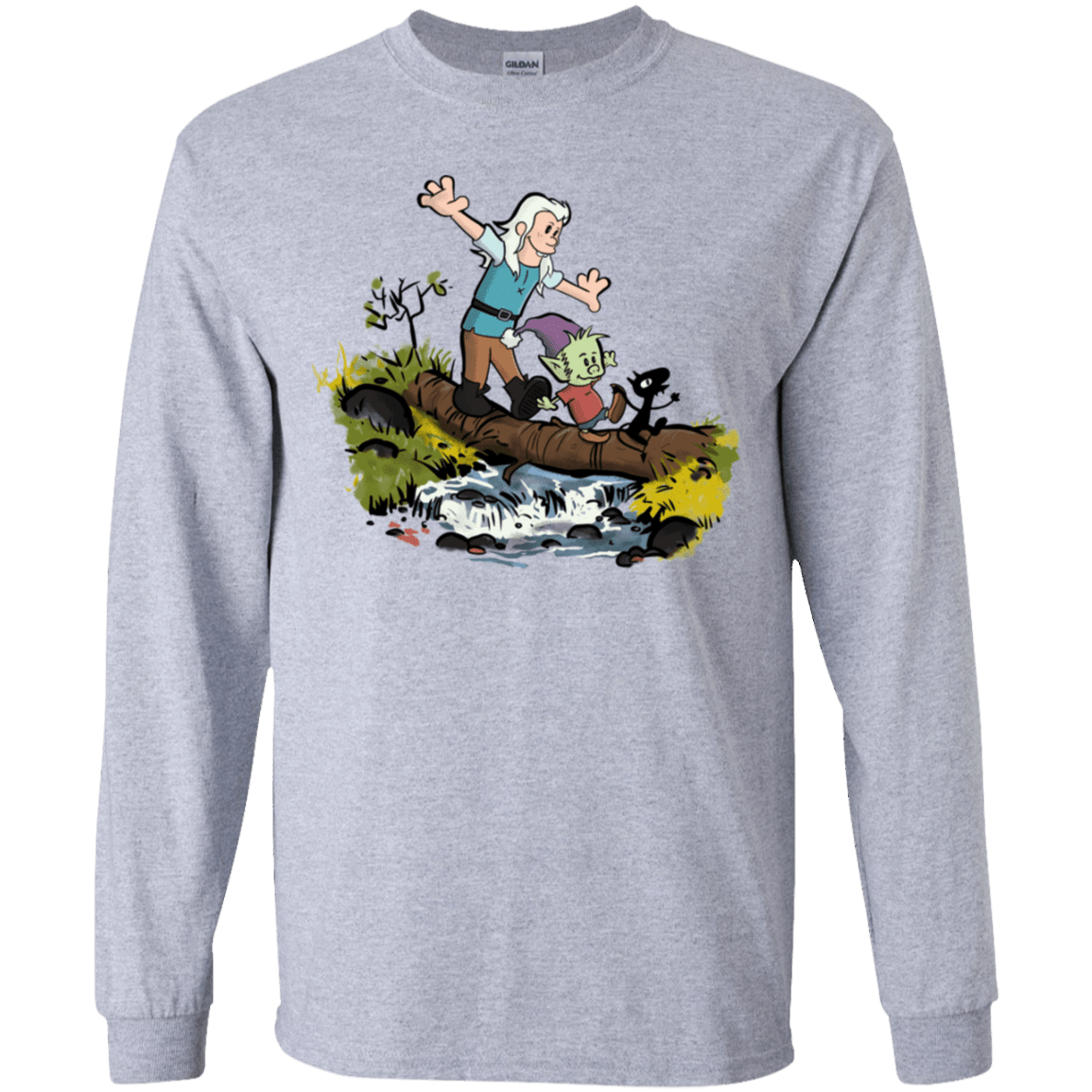 T-Shirts Sport Grey / YS Bean and Elfo Youth Long Sleeve T-Shirt