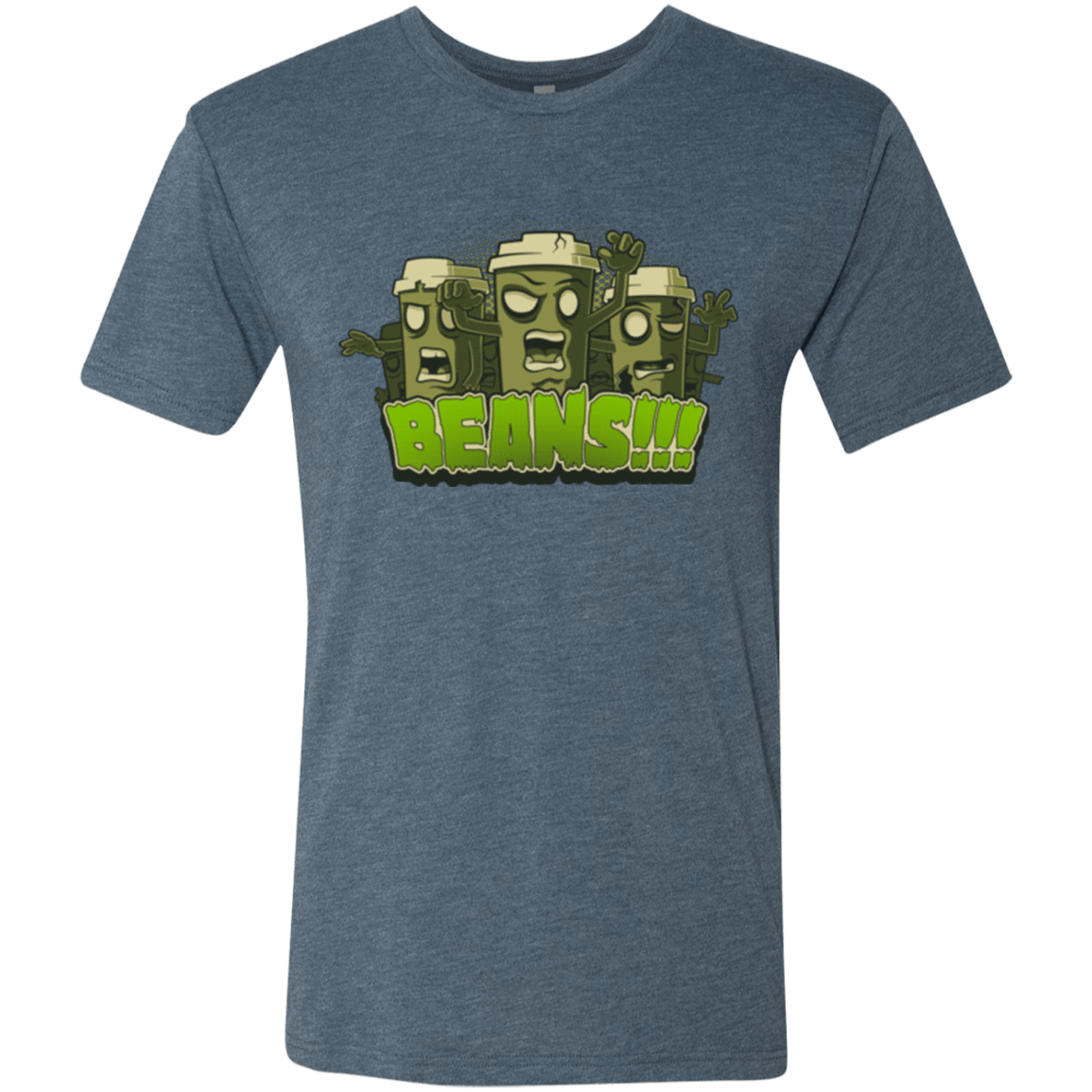 T-Shirts Indigo / Small Beans Men's Triblend T-Shirt
