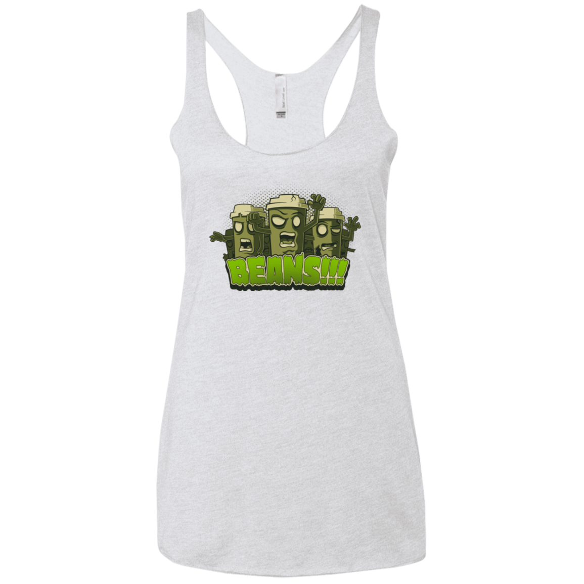 T-Shirts Heather White / X-Small Beans Women's Triblend Racerback Tank