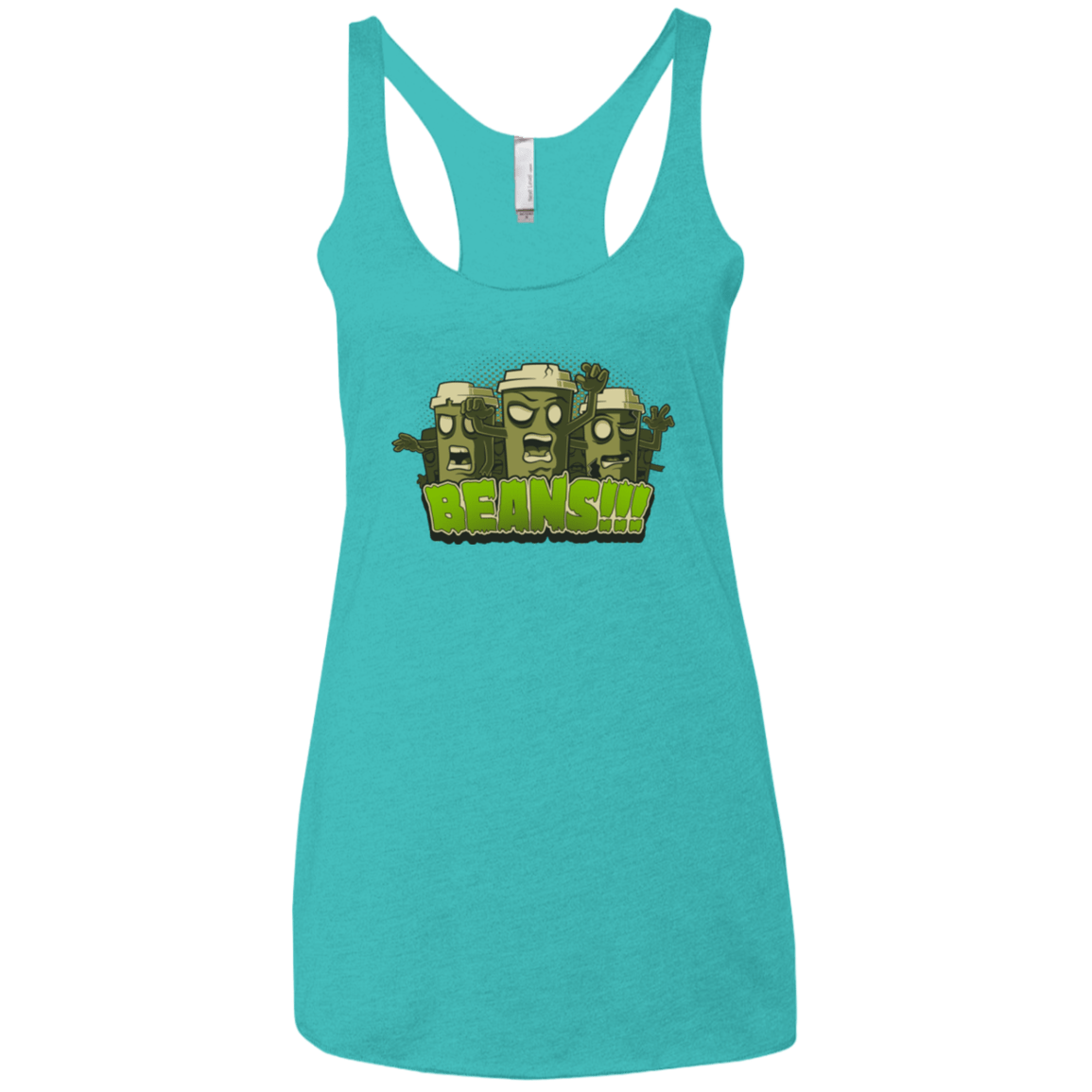 T-Shirts Tahiti Blue / X-Small Beans Women's Triblend Racerback Tank