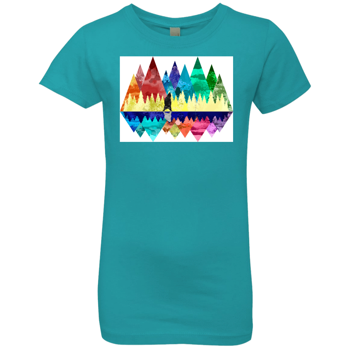 T-Shirts Tahiti Blue / YXS Bear Color Forest Girls Premium T-Shirt