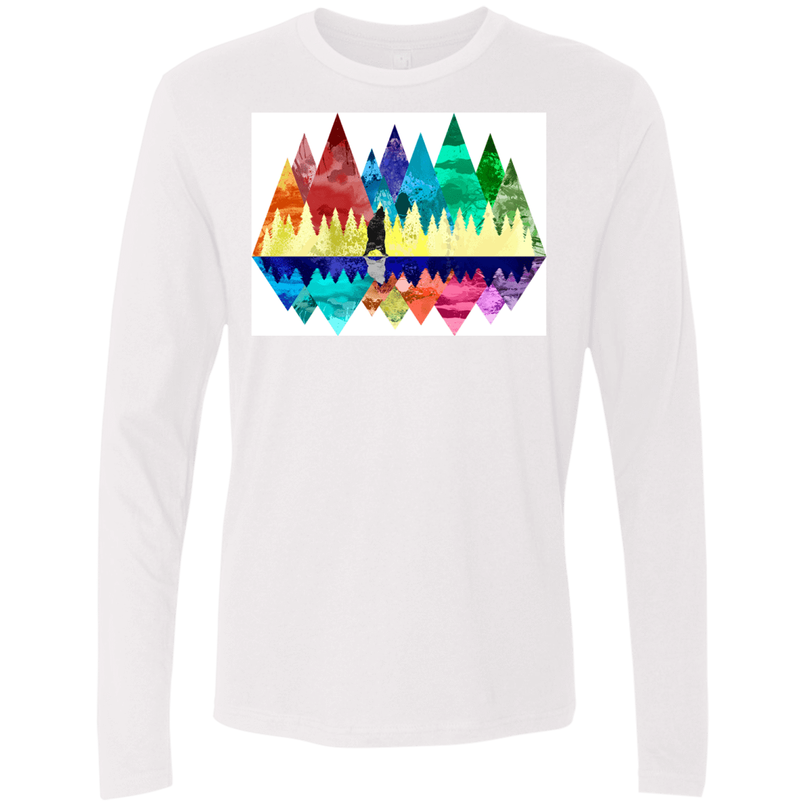 T-Shirts White / S Bear Color Forest Men's Premium Long Sleeve