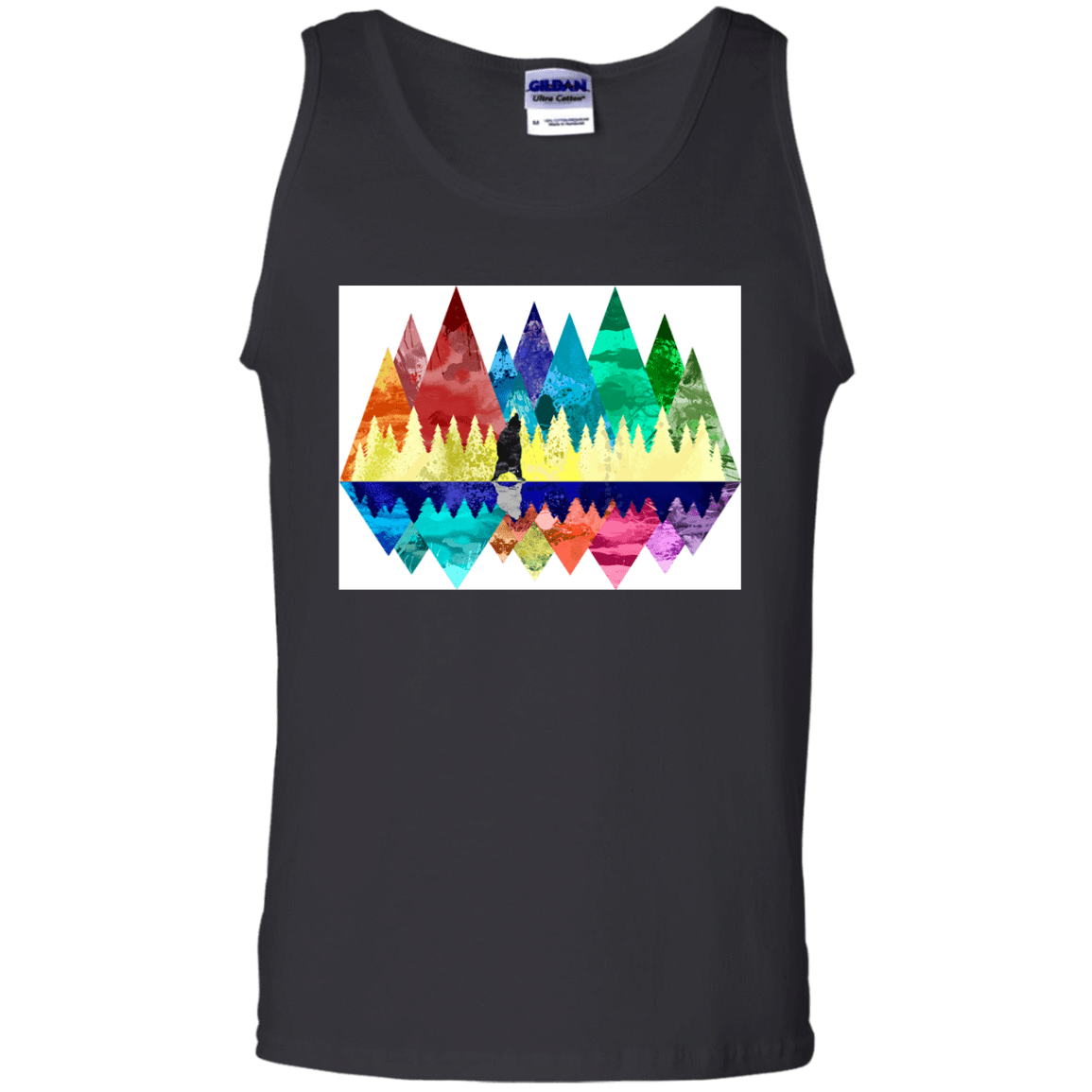 T-Shirts Black / S Bear Color Forest Men's Tank Top