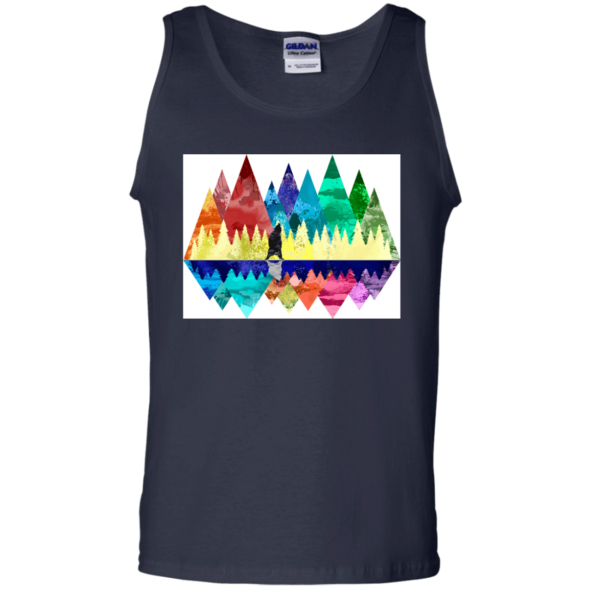 T-Shirts Navy / S Bear Color Forest Men's Tank Top